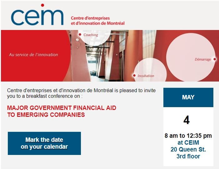 MAJOR GOVERNMENT FINANCIAL AID  TO EMERGING COMPANIES