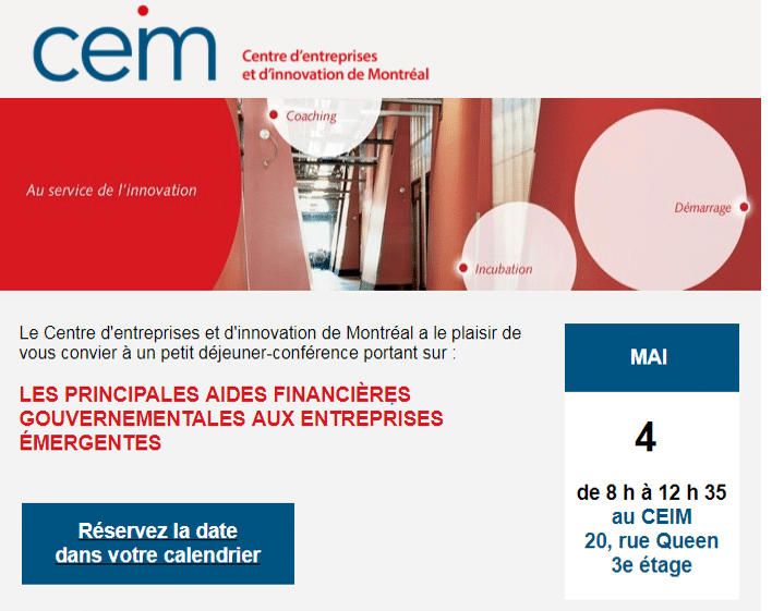 LES PRINCIPALES AIDES FINANCIÈRES GOUVERNEMENTALES AUX ENTREPRISES ÉMERGENTES